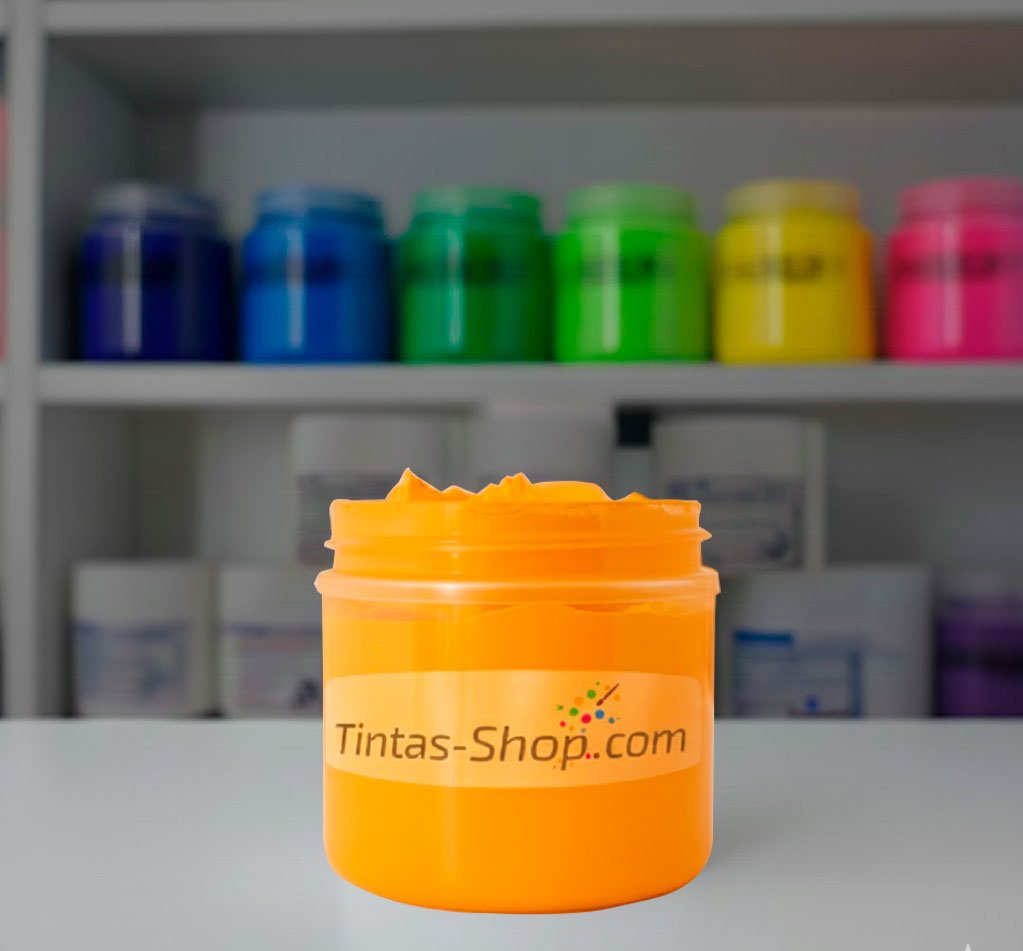 Tinta plastisol amarillo naranja