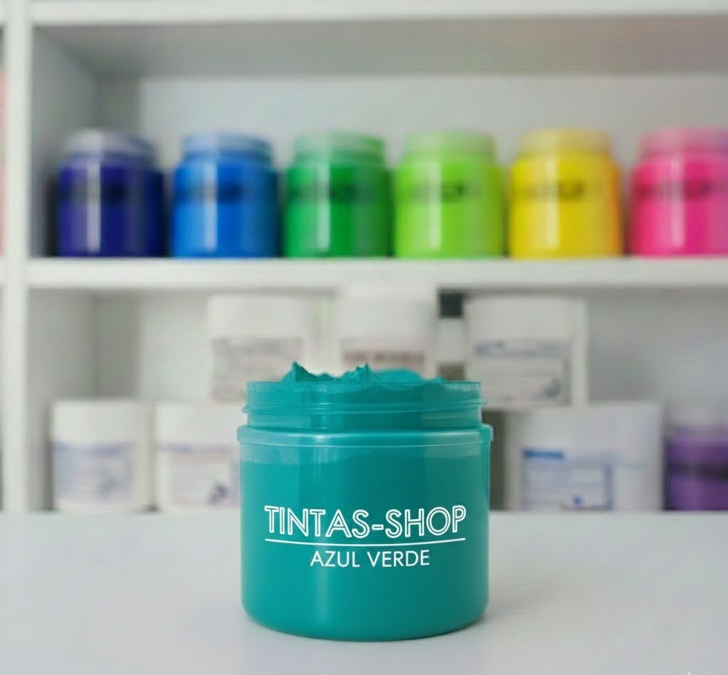 Tinta plastisol azul verde