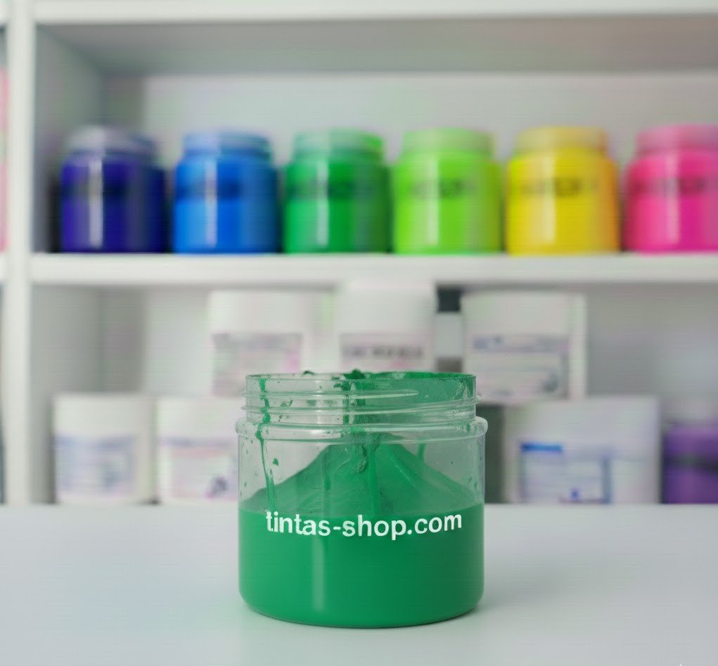 Tinta plastisol verde puro