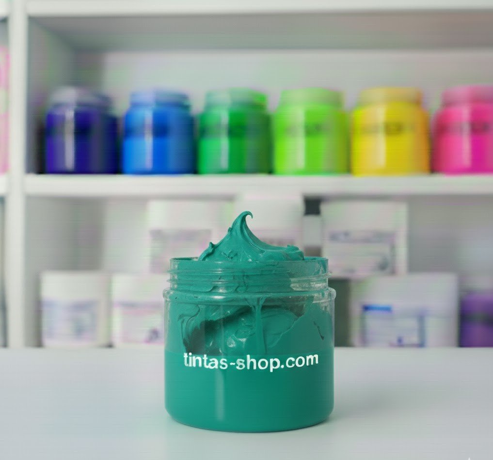 Tinta plastisol verde cyan