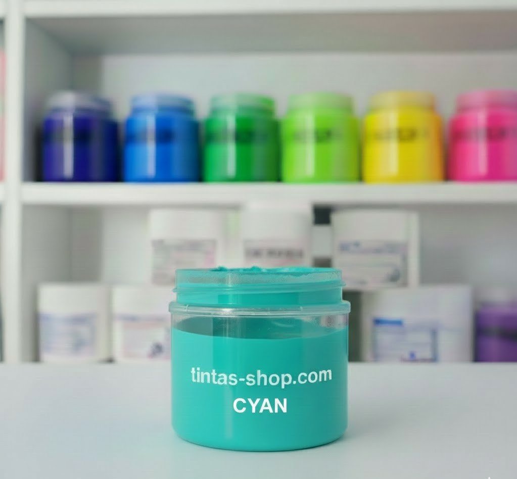 Tinta plastisol cyan