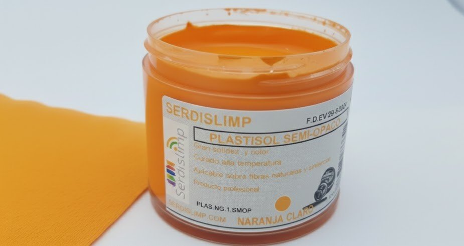 Tinta plastisol naranja semi opaco