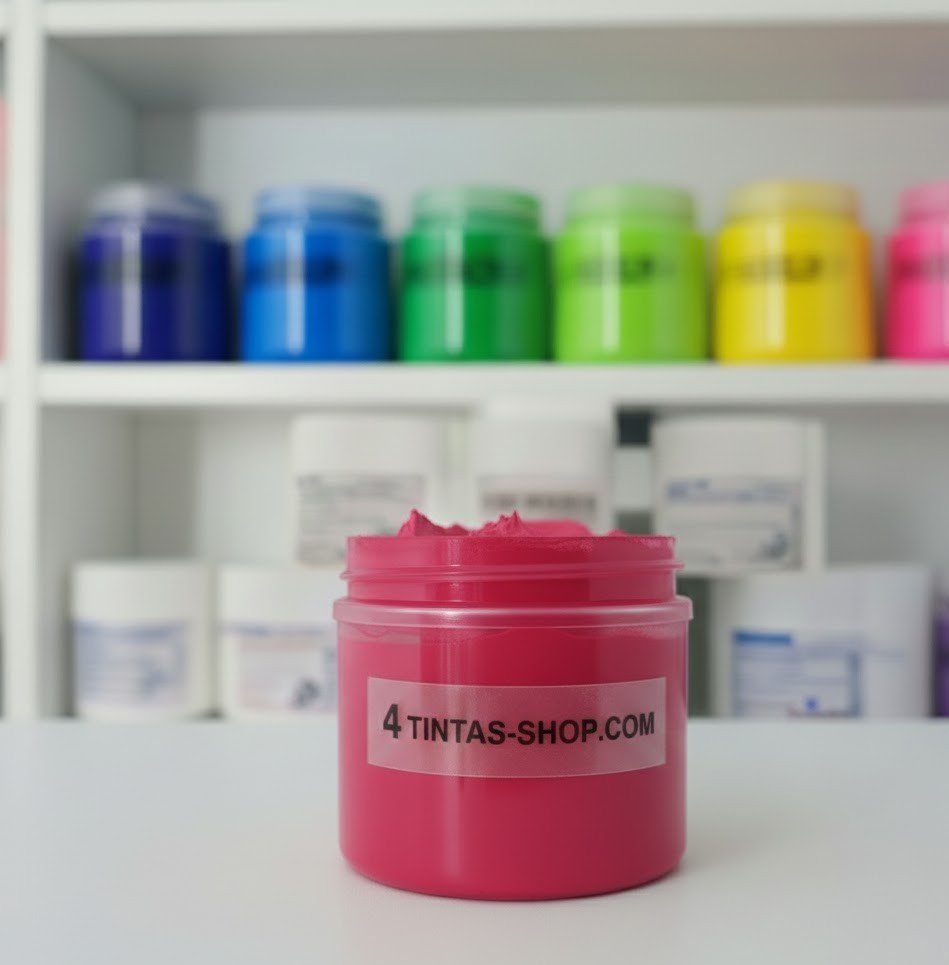 Tinta plastisol rojo frambuesa