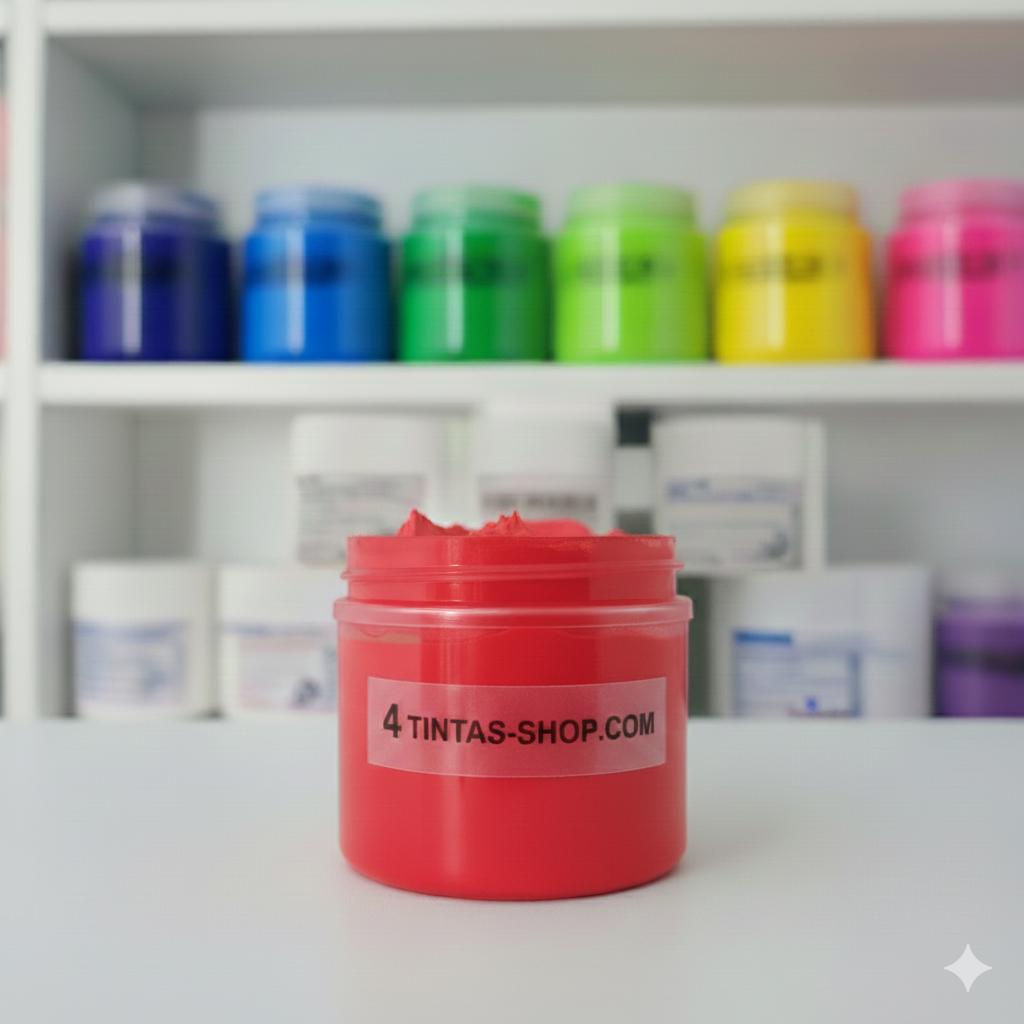 Tinta plastisol rojo fresa