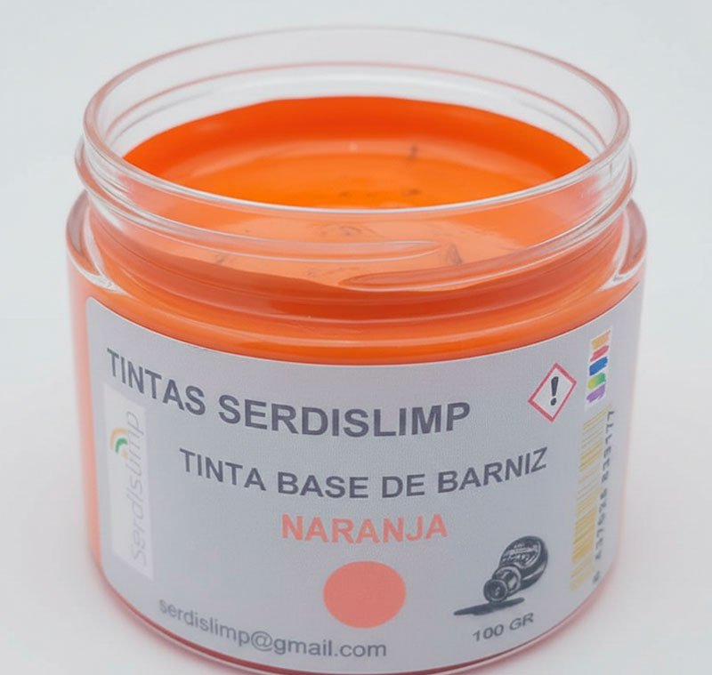 Tinta textil naranja