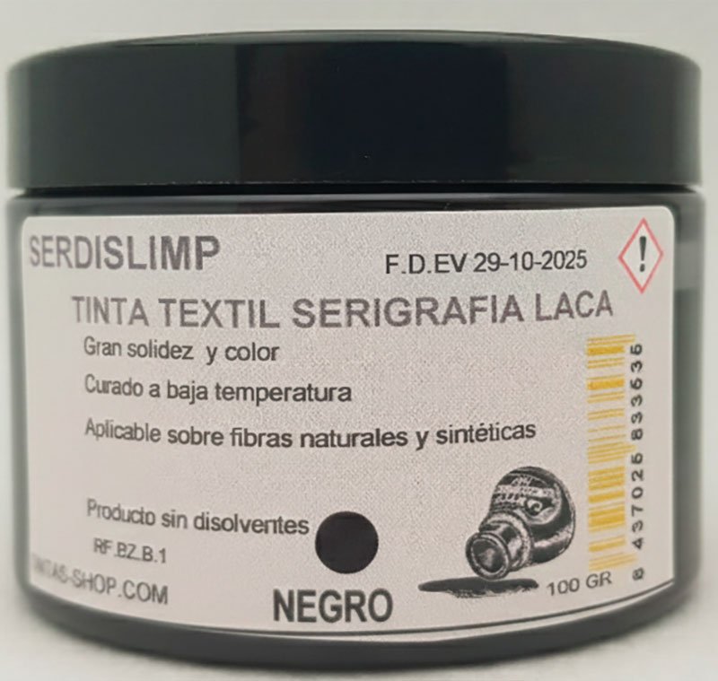 Tinta textil negro
