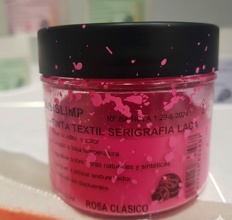 Tinta textil rosa clásico