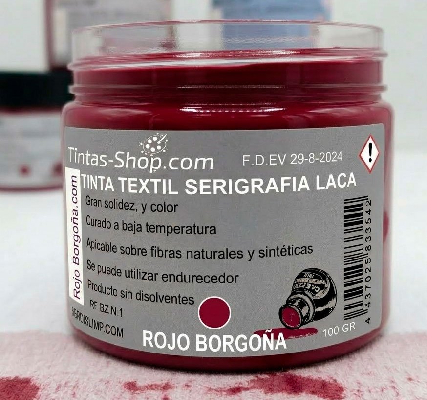 Tinta laca Gold rojo borgoña