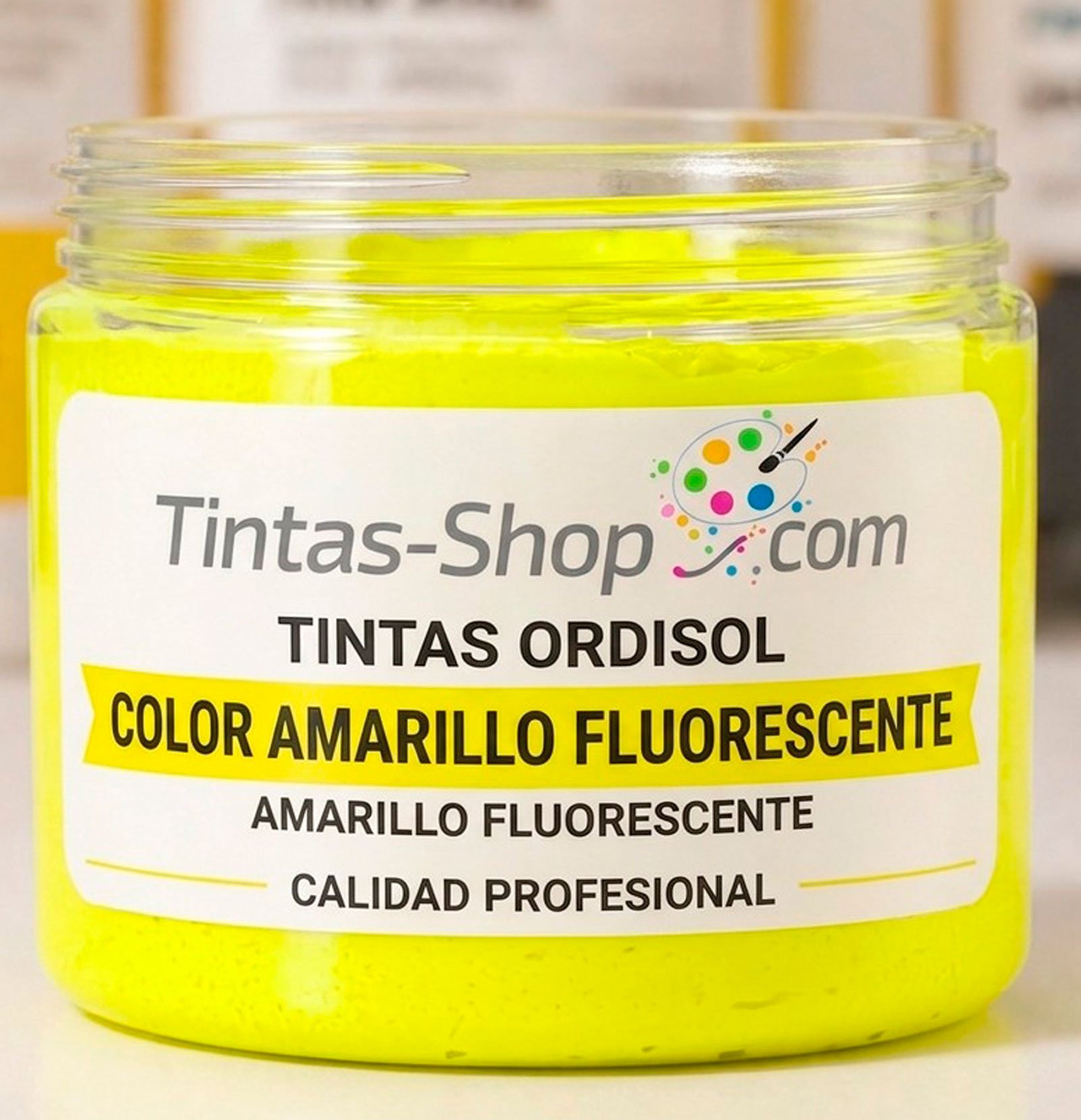 Tinta fluorescente amarilla
