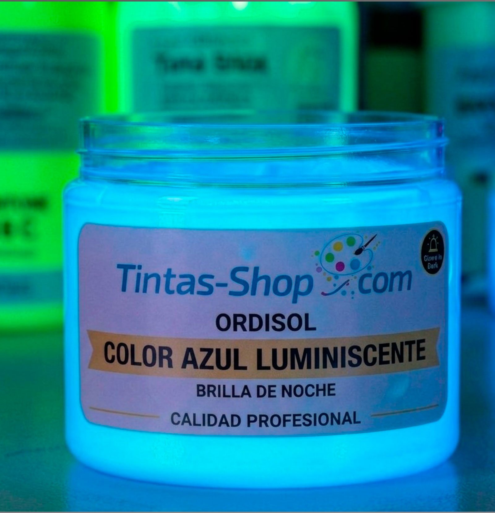 Tinta incandescentes azul