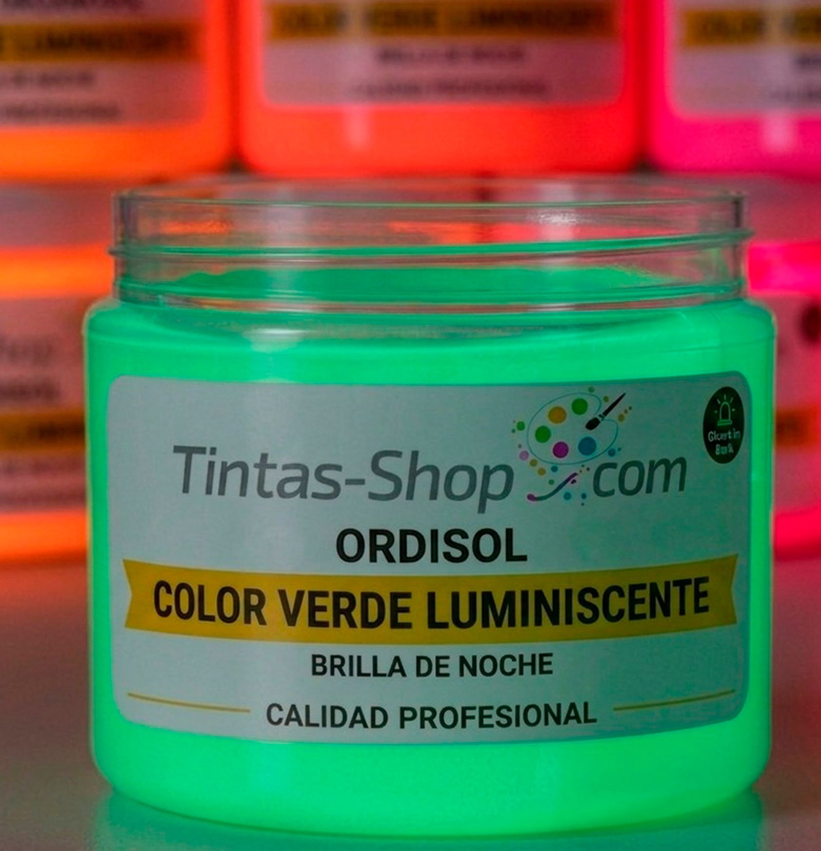 Tinta incandescentes verde