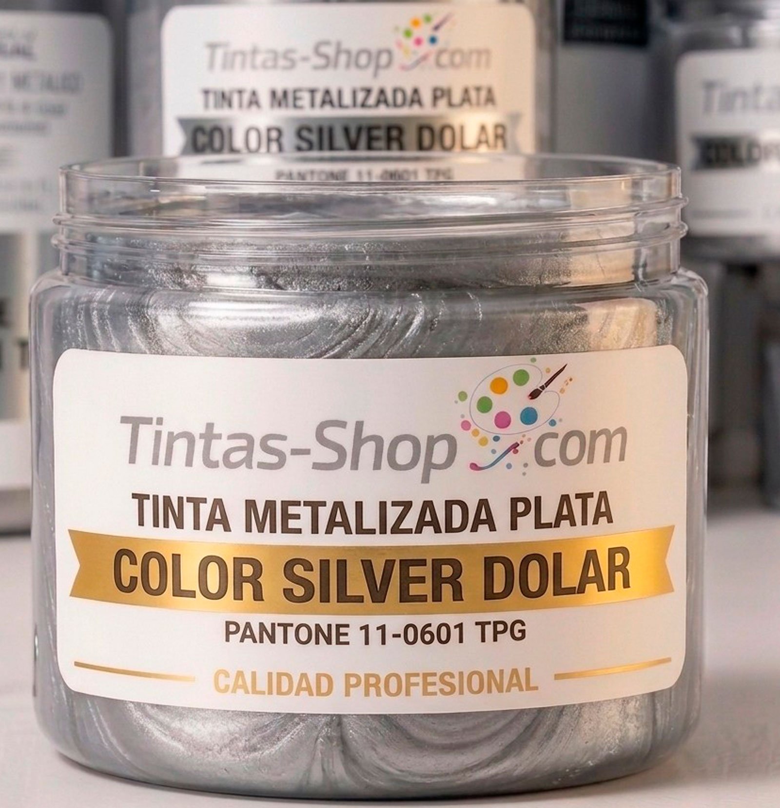Tinta metalizada plata